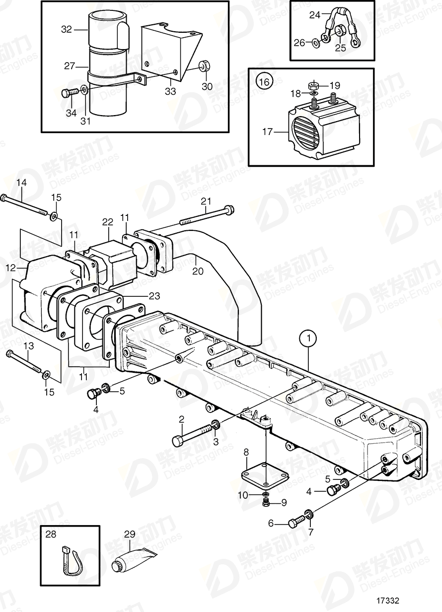 volvo penta Cover 465957 Drawing volvo penta Cover 465957 Drawing